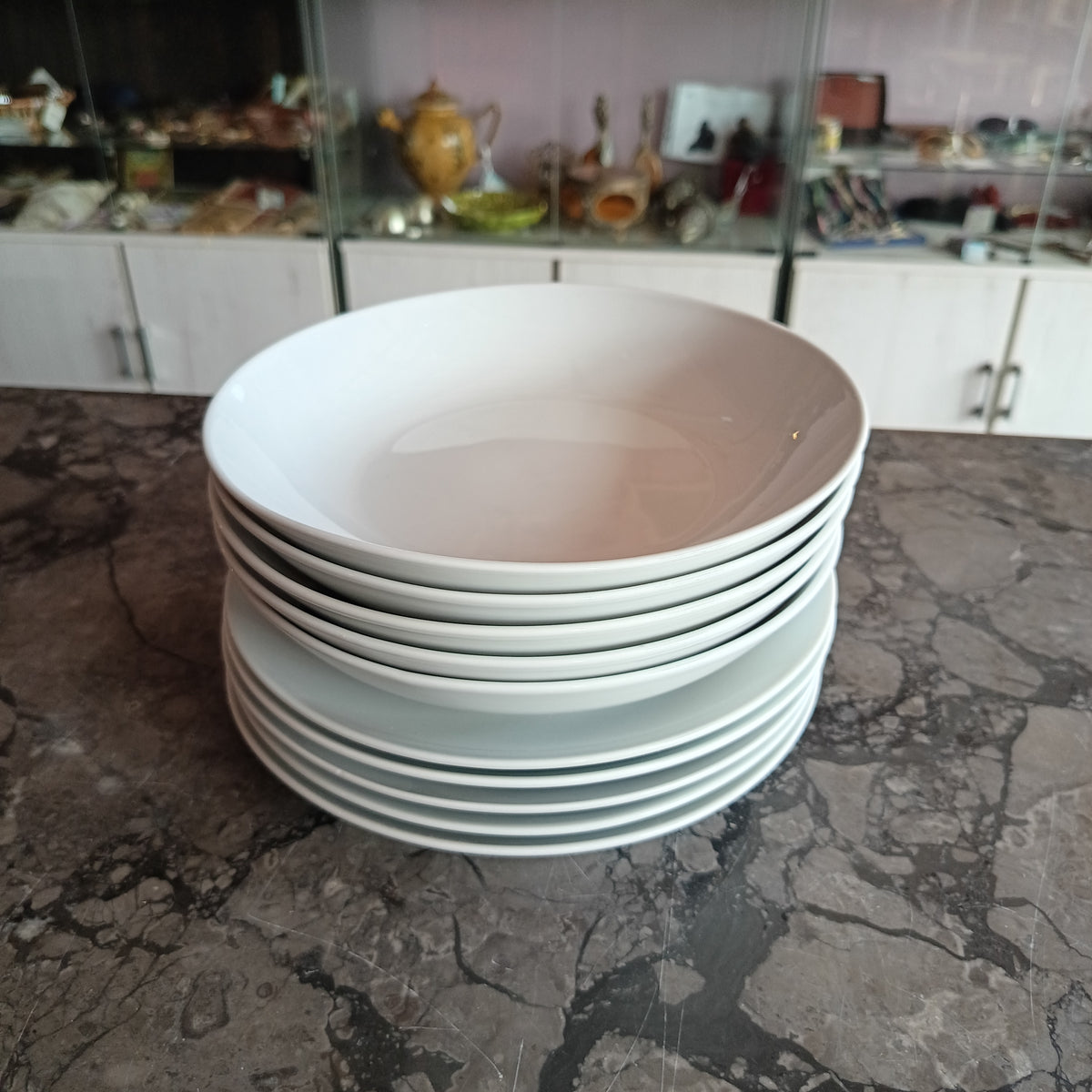 Set/10 Piatti Porcellana Bianca H&h