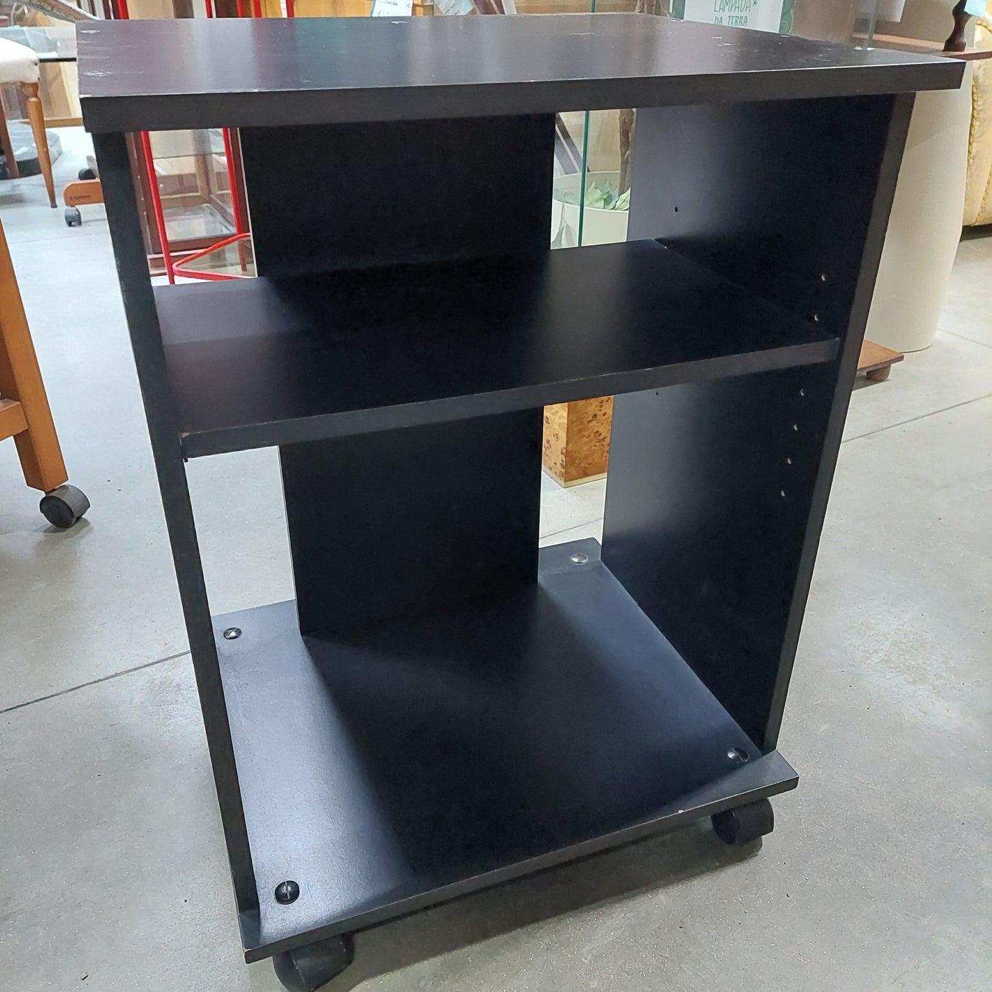Carrellino Porta Tv Nero Cm52x45x71h