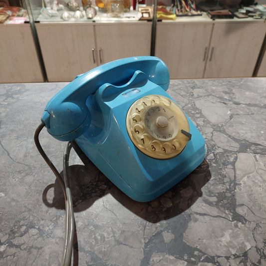 Telefono A Disco Sip Vintage Azzurro *
