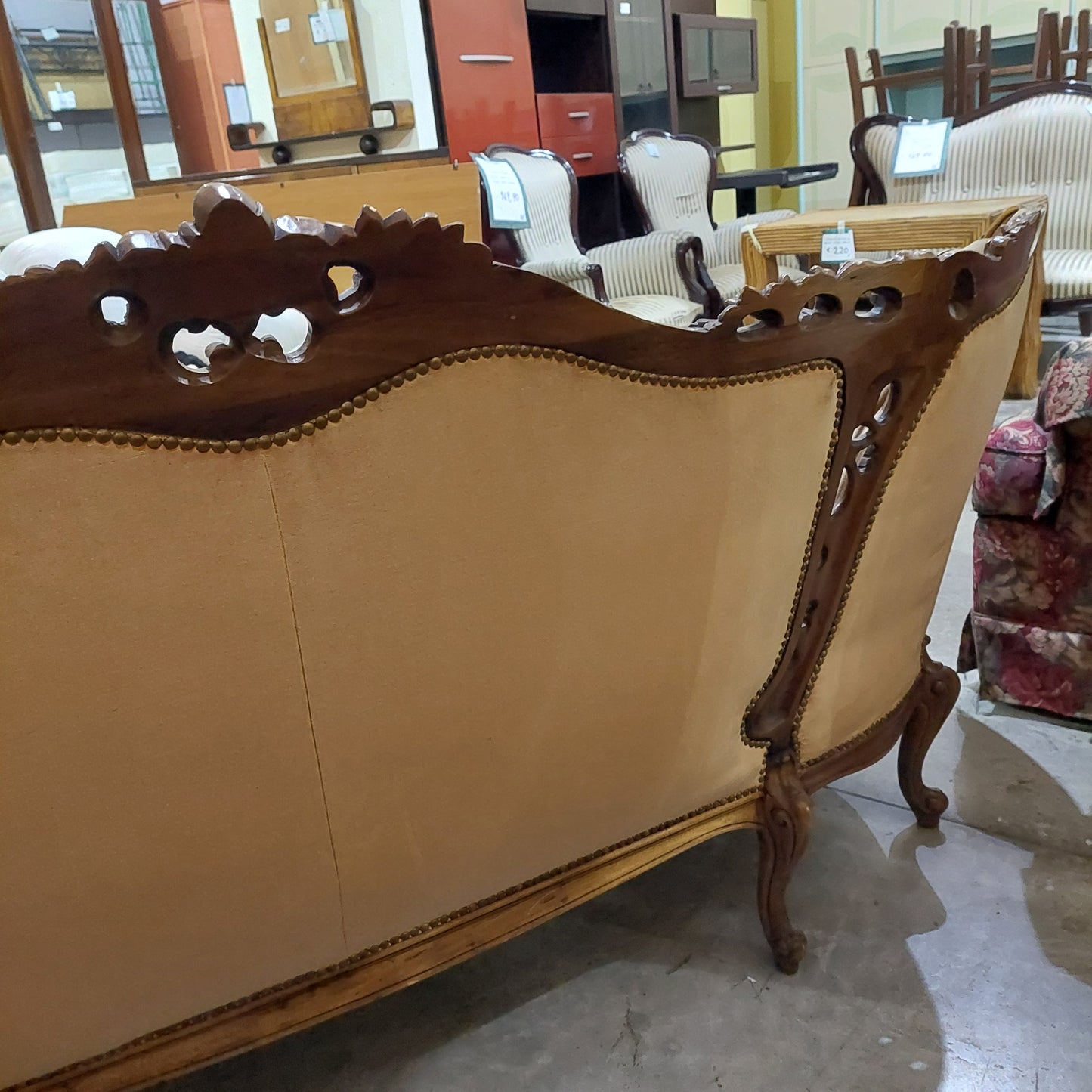 Divano 3/posti Stile Barocco Cm200x75x95h