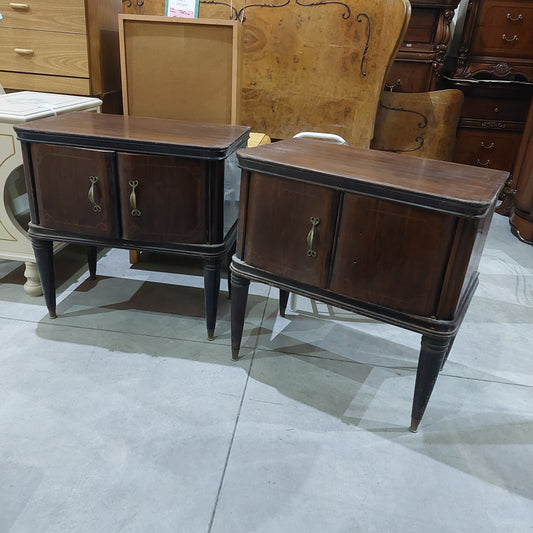 Coppia Comodini * Legno Radica Primi 900 Cm60x39x60h