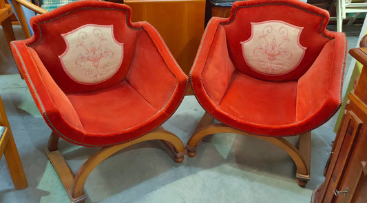 Poltroncina * St. Savonarola Velluto Arancio