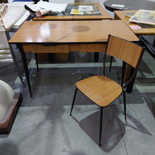 Set/tavolo + 4 Sedie Formica Anni 50 Cm129x69x177h