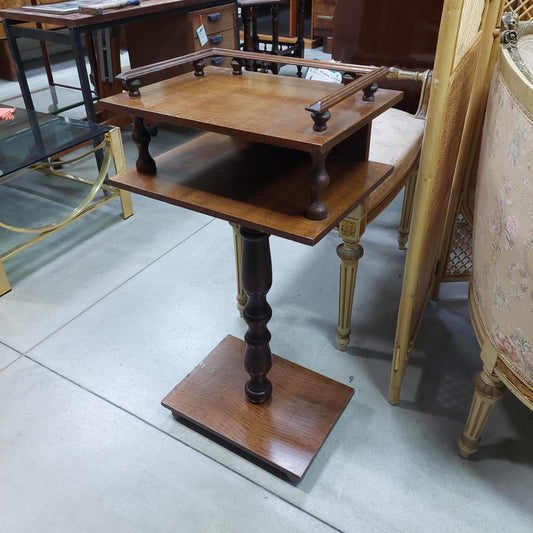 Alzatina Tavolino Porta Telefono Noce Cm40x29x79h