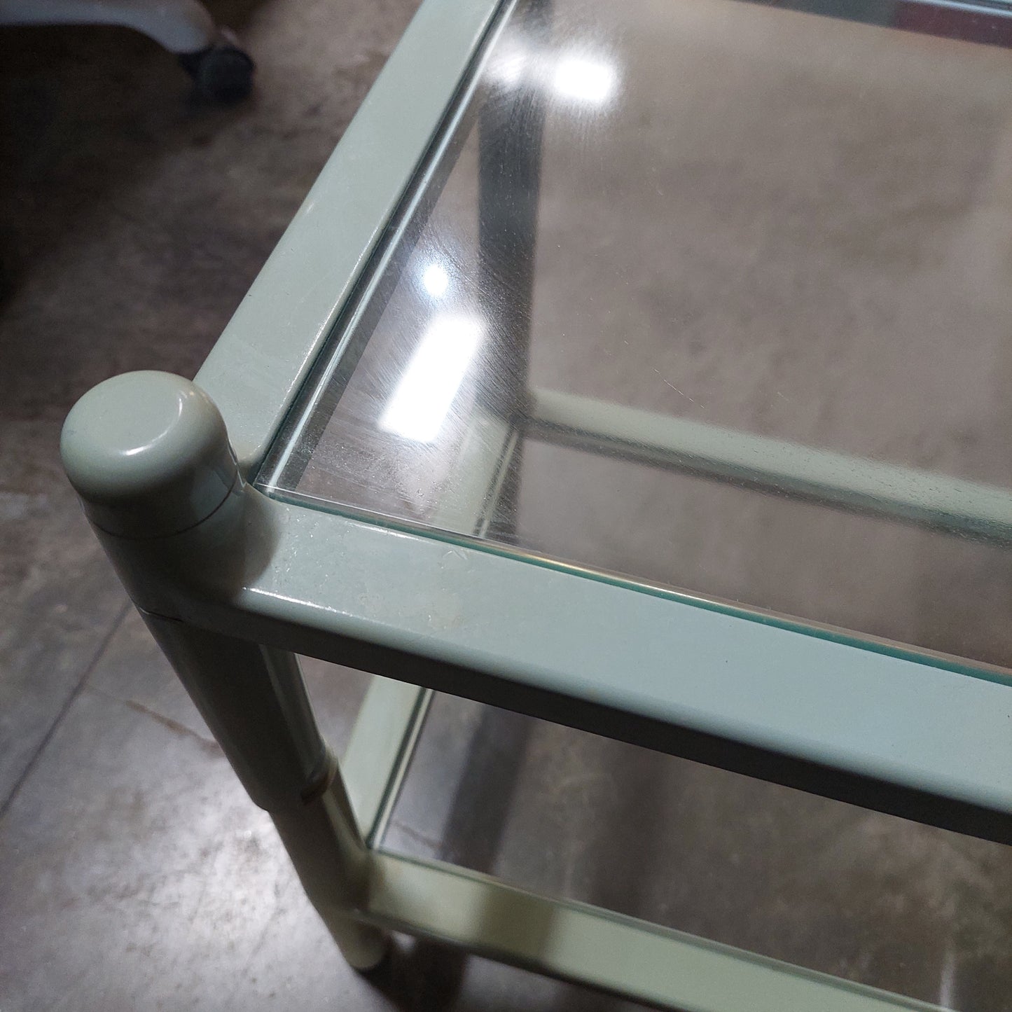 Tavolinetto 2 Ripiani Vetro Cm40x30x45