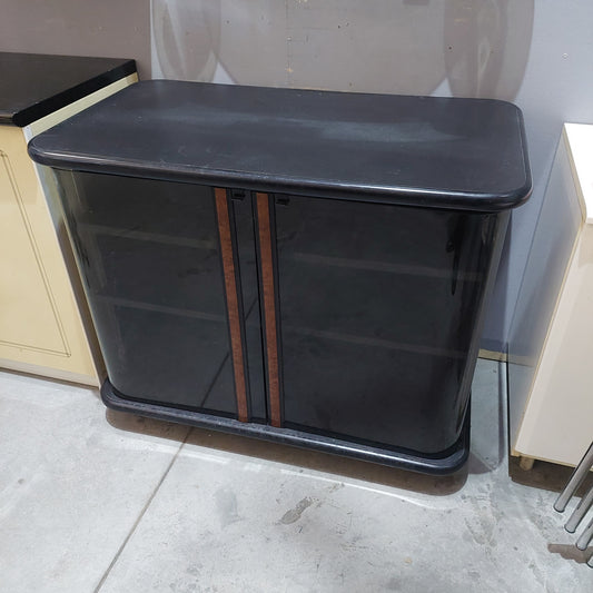Carrello Porta Tv Nero Radica 2/a Cm90x52x72h