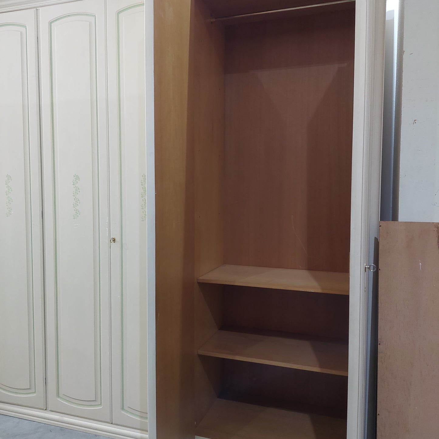 Armadio * Avorio E Verde 6/a Cm308x66x263h