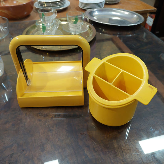 Set/portatovaglioli E Portaposate Guzzini Vintage