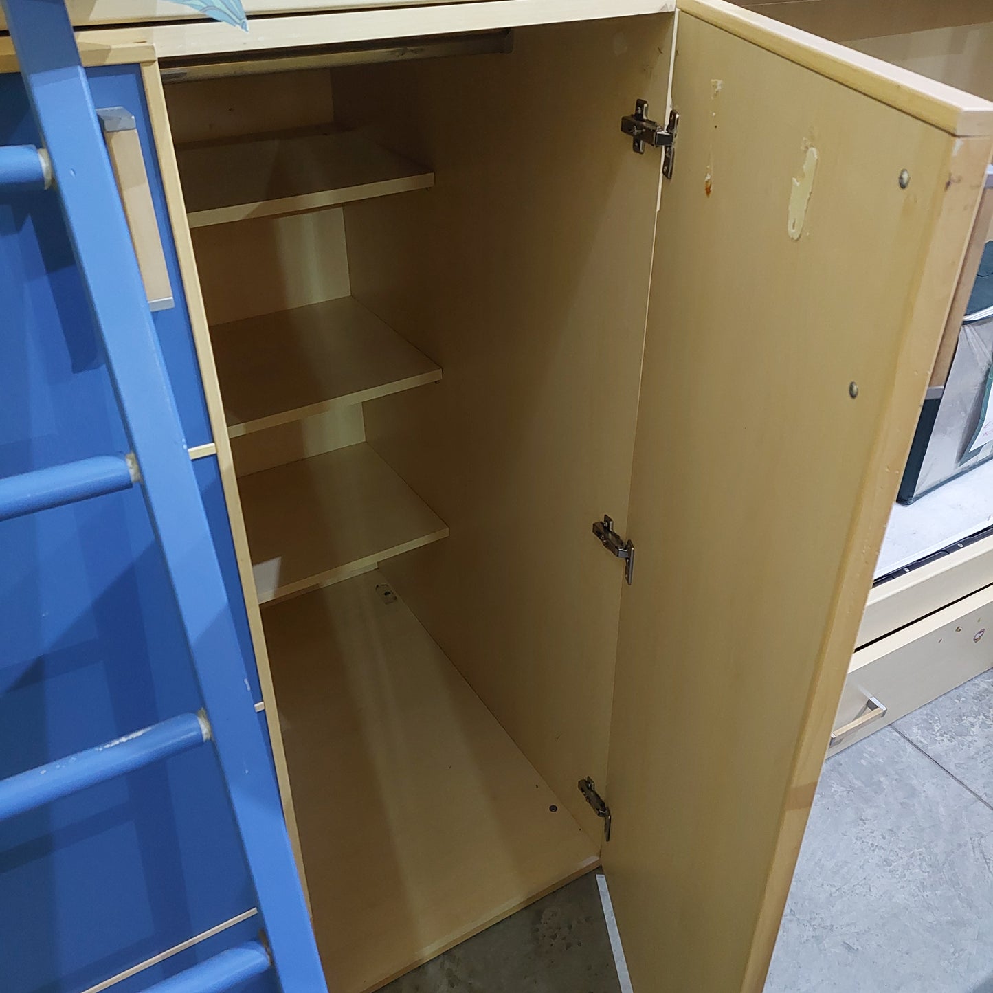 Cameretta Blu Per Bimbi 3 Letti Cm350x92x260h