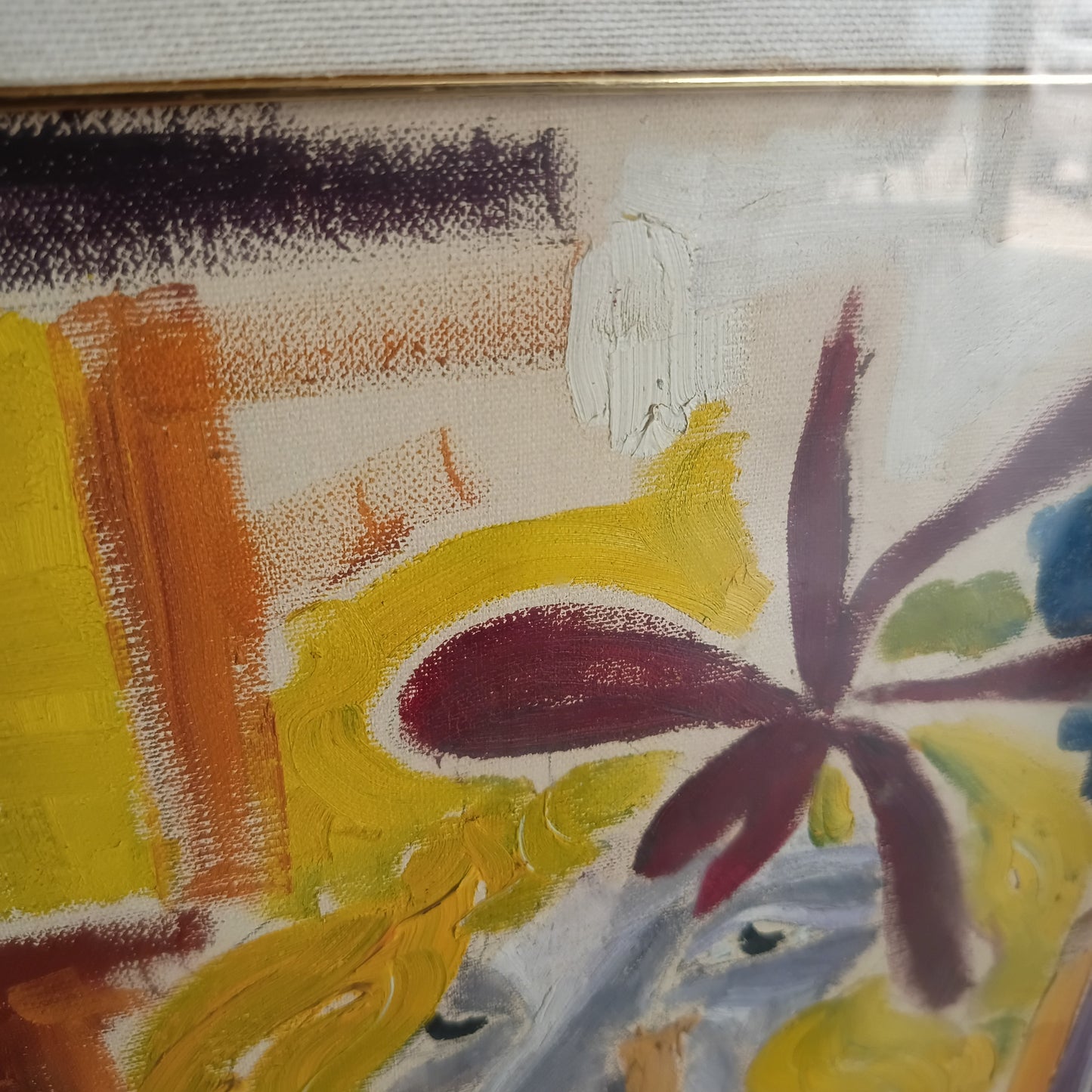 Q/ Astratto Vaso Con Volto Cm57x77