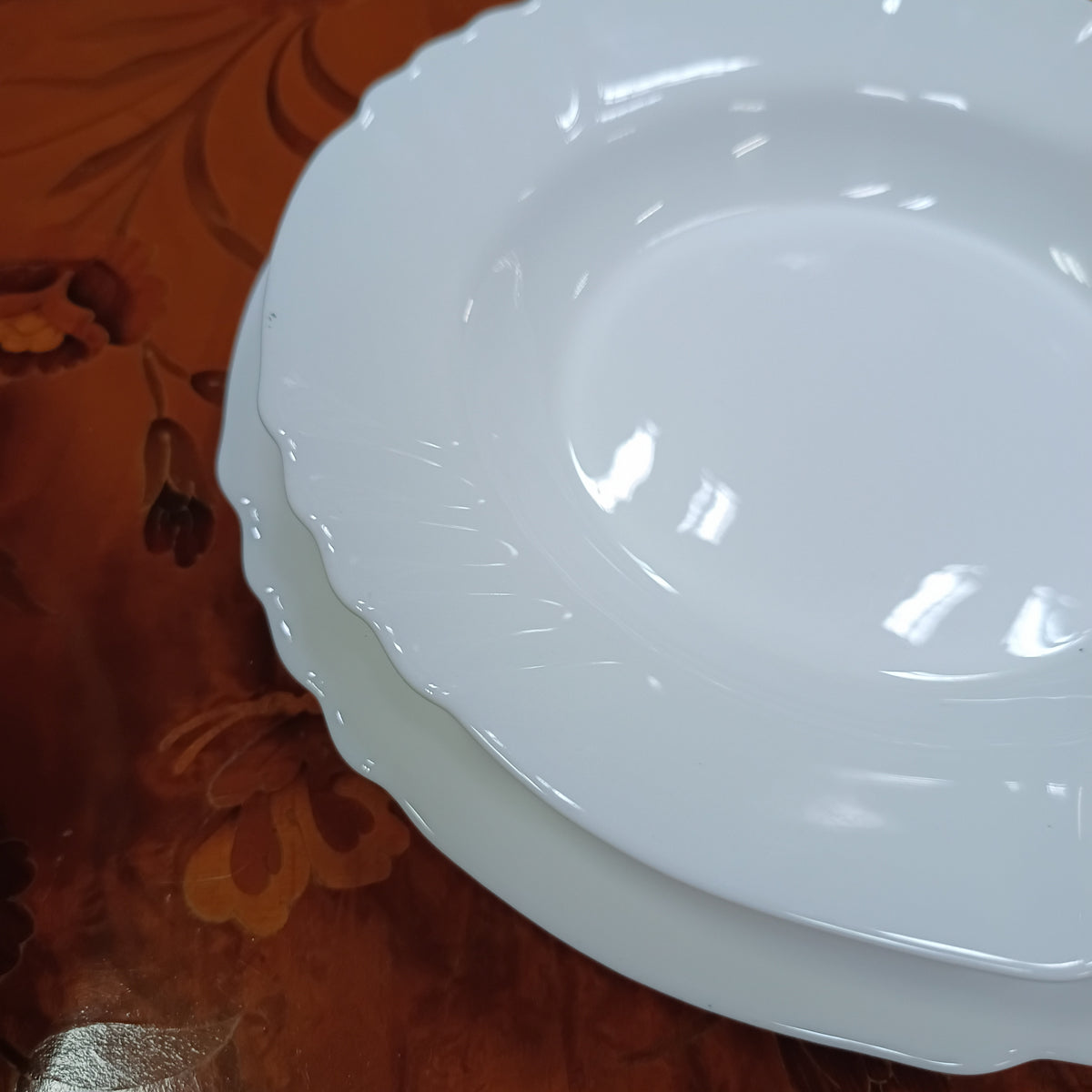 Set/12 Piatti Vetro Opalino Bianco Bormioli Rocco