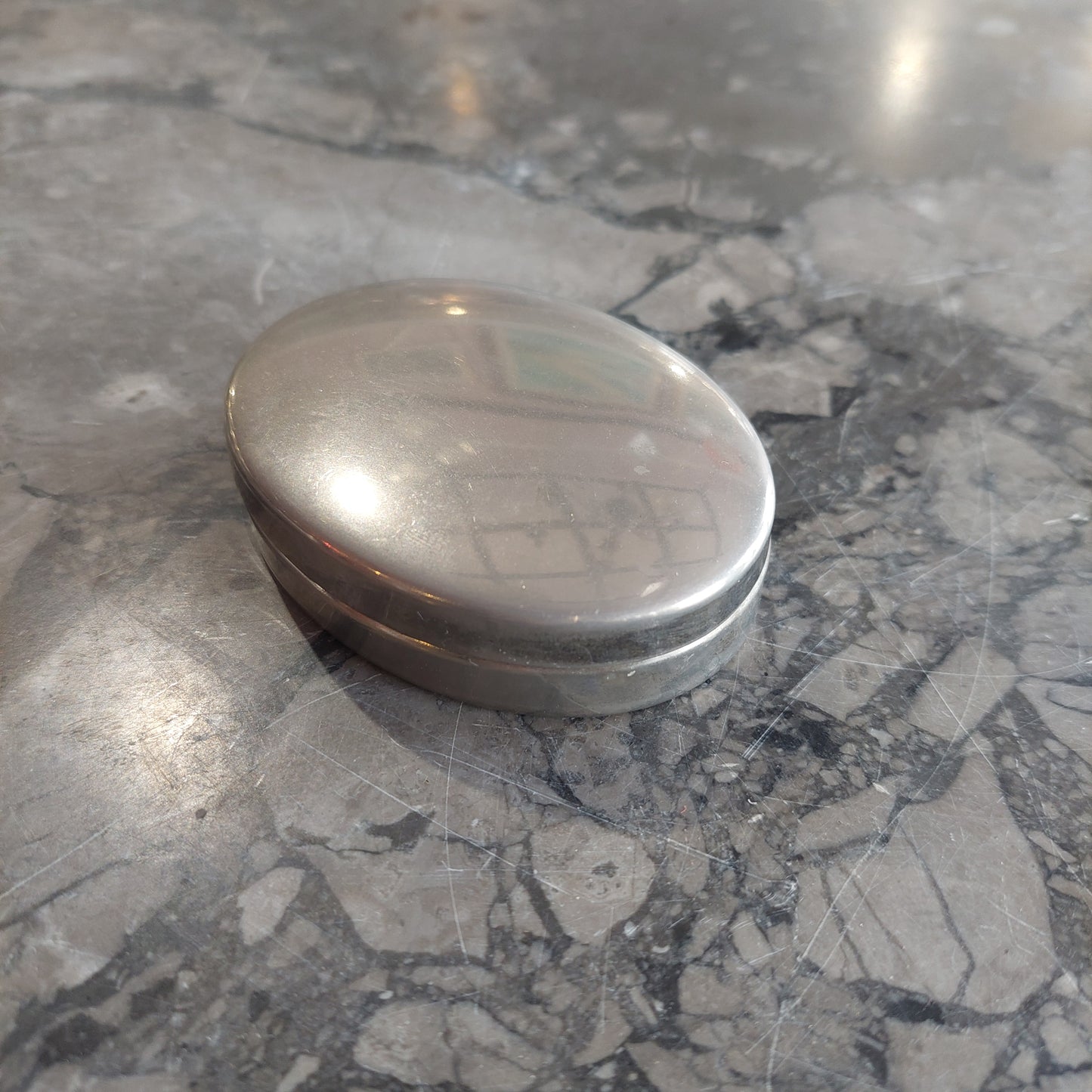 Scatolina Ovale "olri" Silver Plated Cm8x5,5