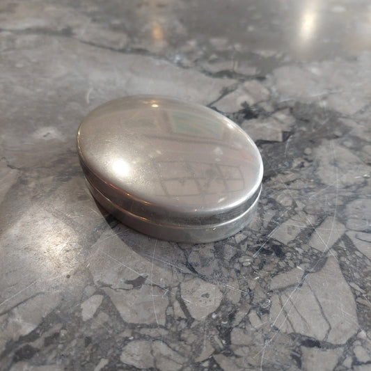 Scatolina Ovale "olri" Silver Plated Cm8x5,5