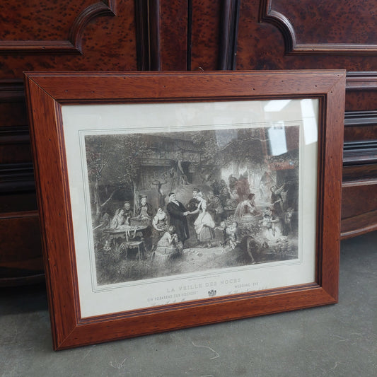 Quadro Stampa Antica "le Veille Des Noces"