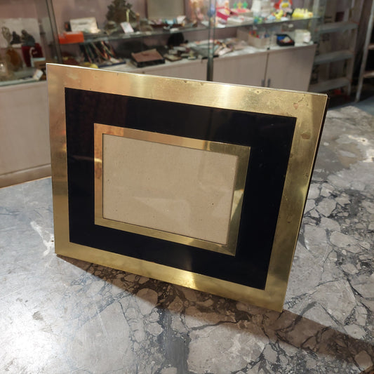Cornice Portafoto Vintage Metallo Nero/oro