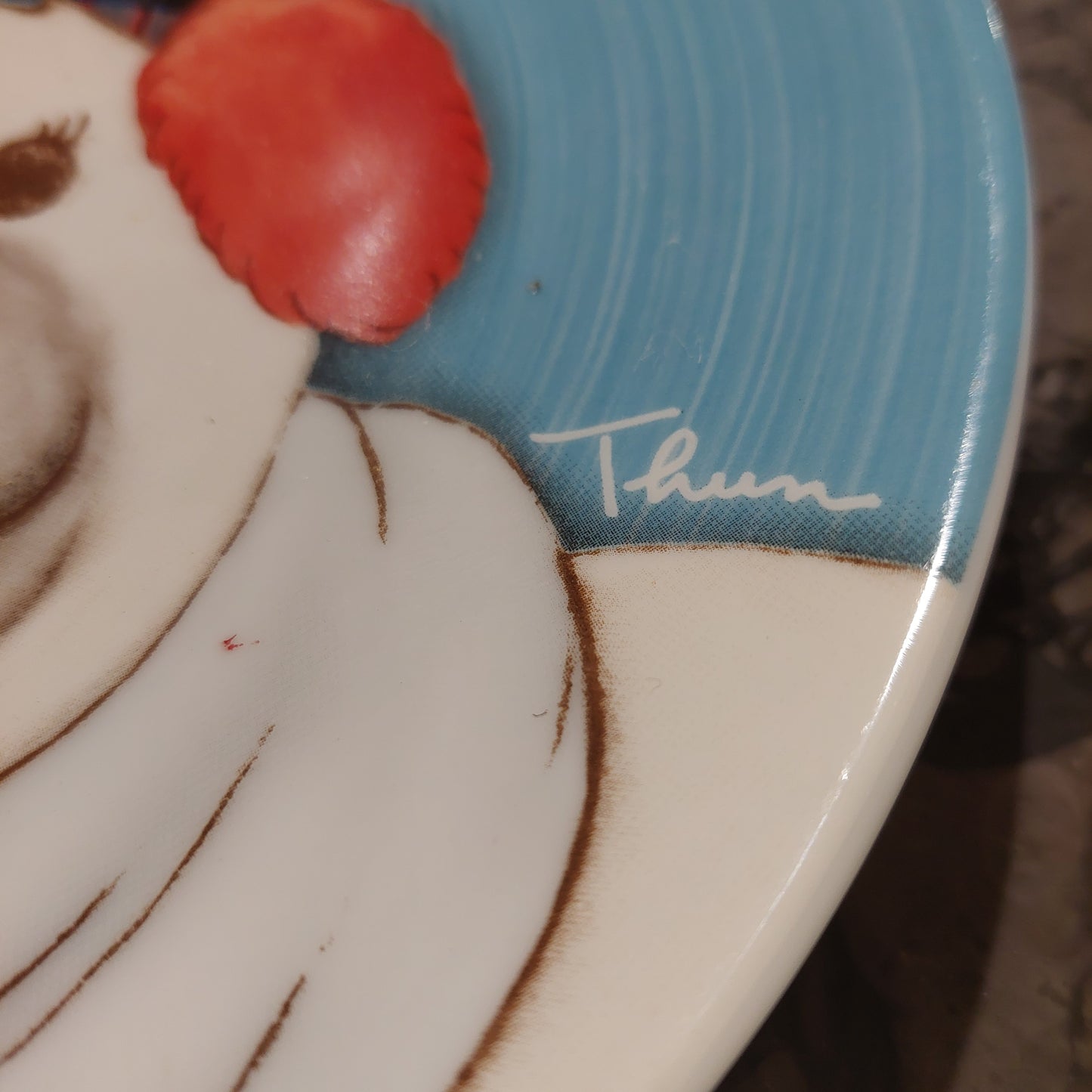 Piatto Porcellana Thun Serie Dolce Inverno Con Orso Polare
