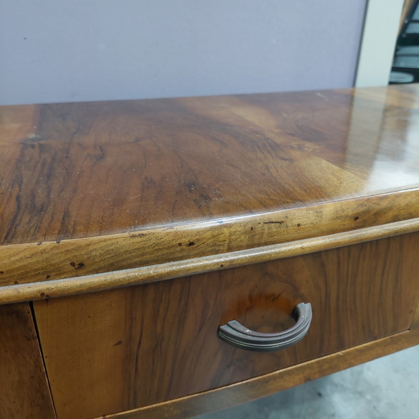 Toletta Radica Di Noce St.deco' Anni 40 Cm110,5x40x58h