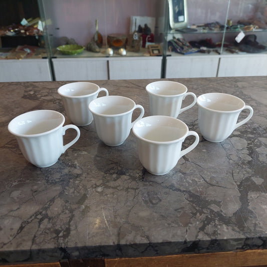 Set/6 Tazzine Caffè Porcellana Bianca