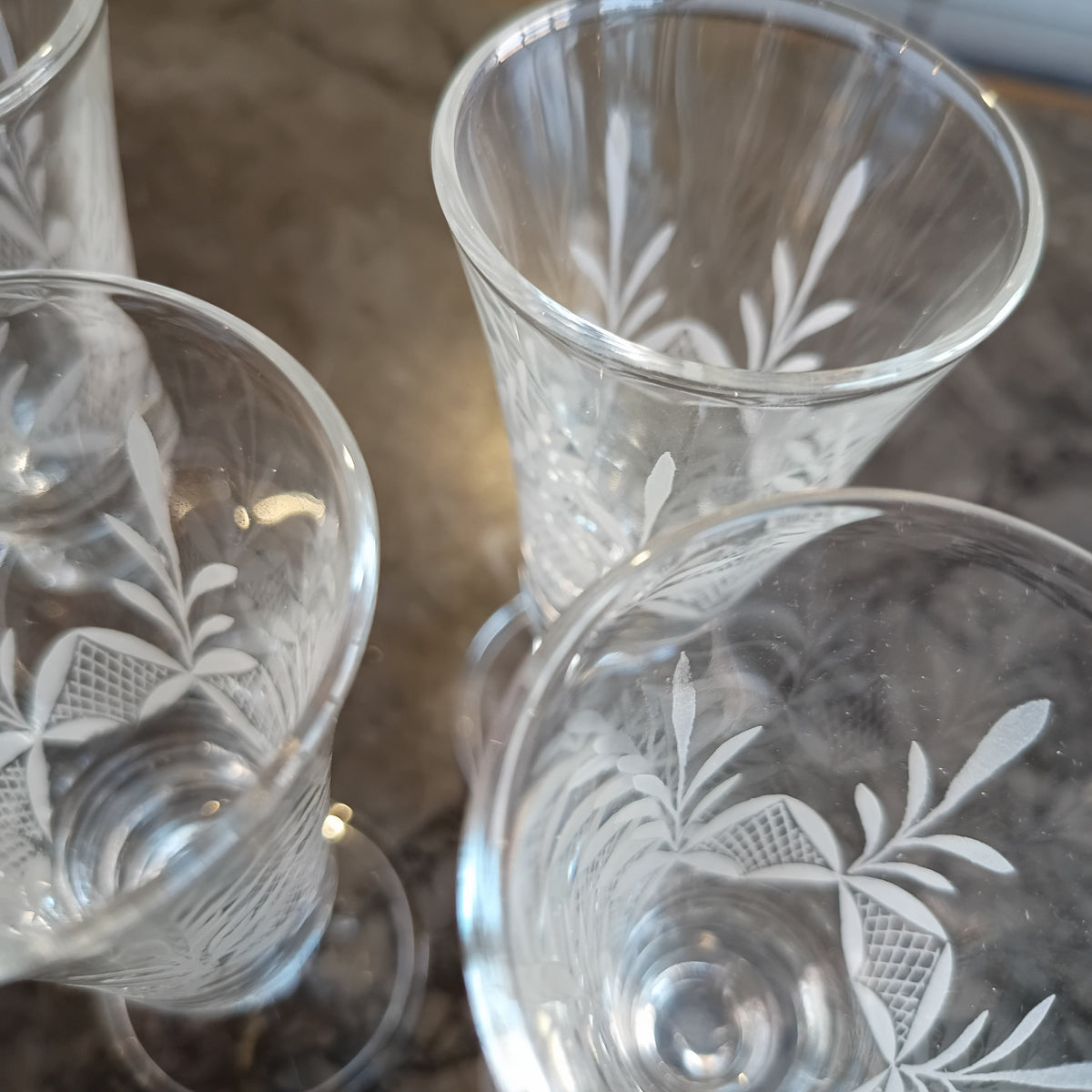 Set/4 Bicchierini Amaro Motivo Spighe