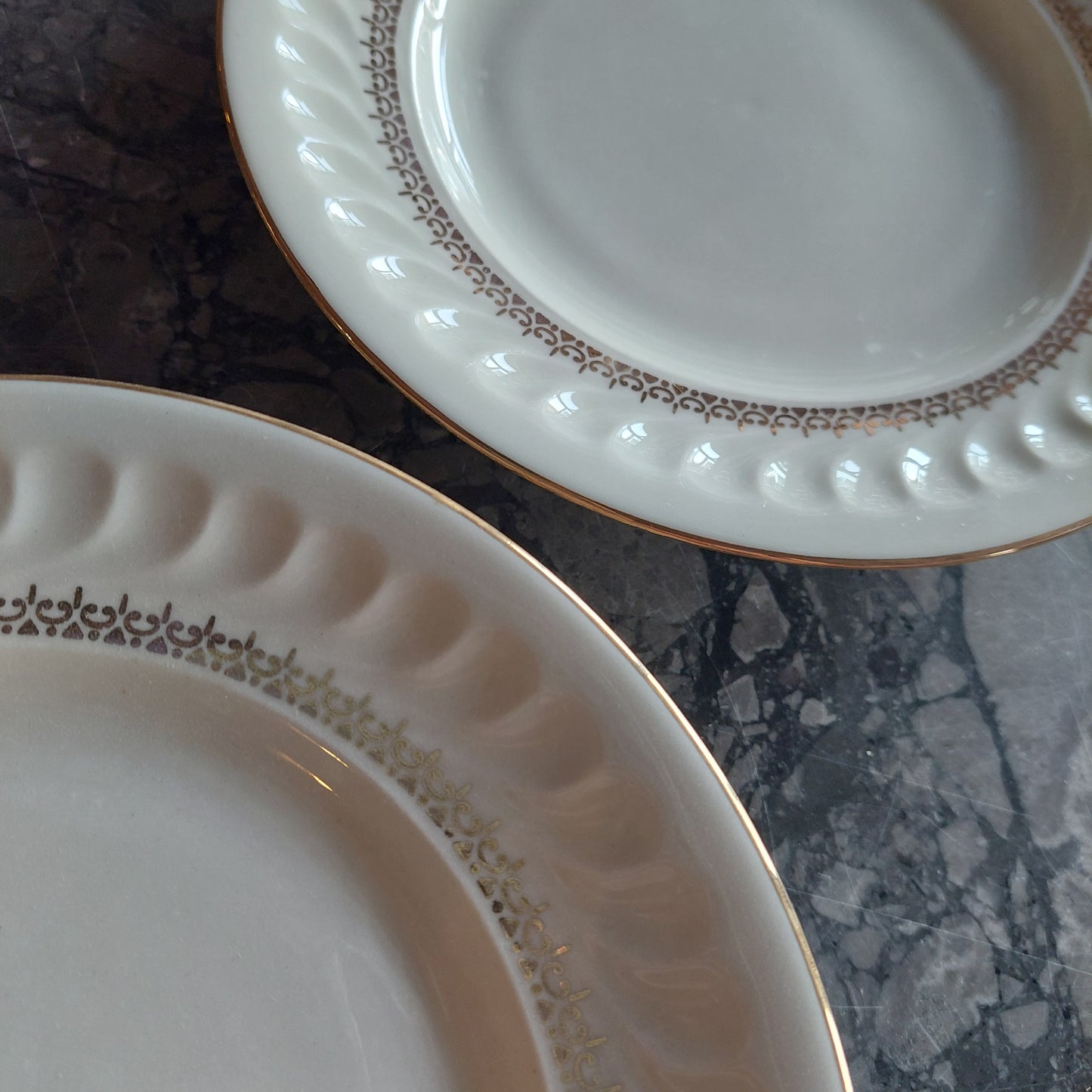 Set/4 Piattini Dolce Porcellana Antica Bridge Ctt