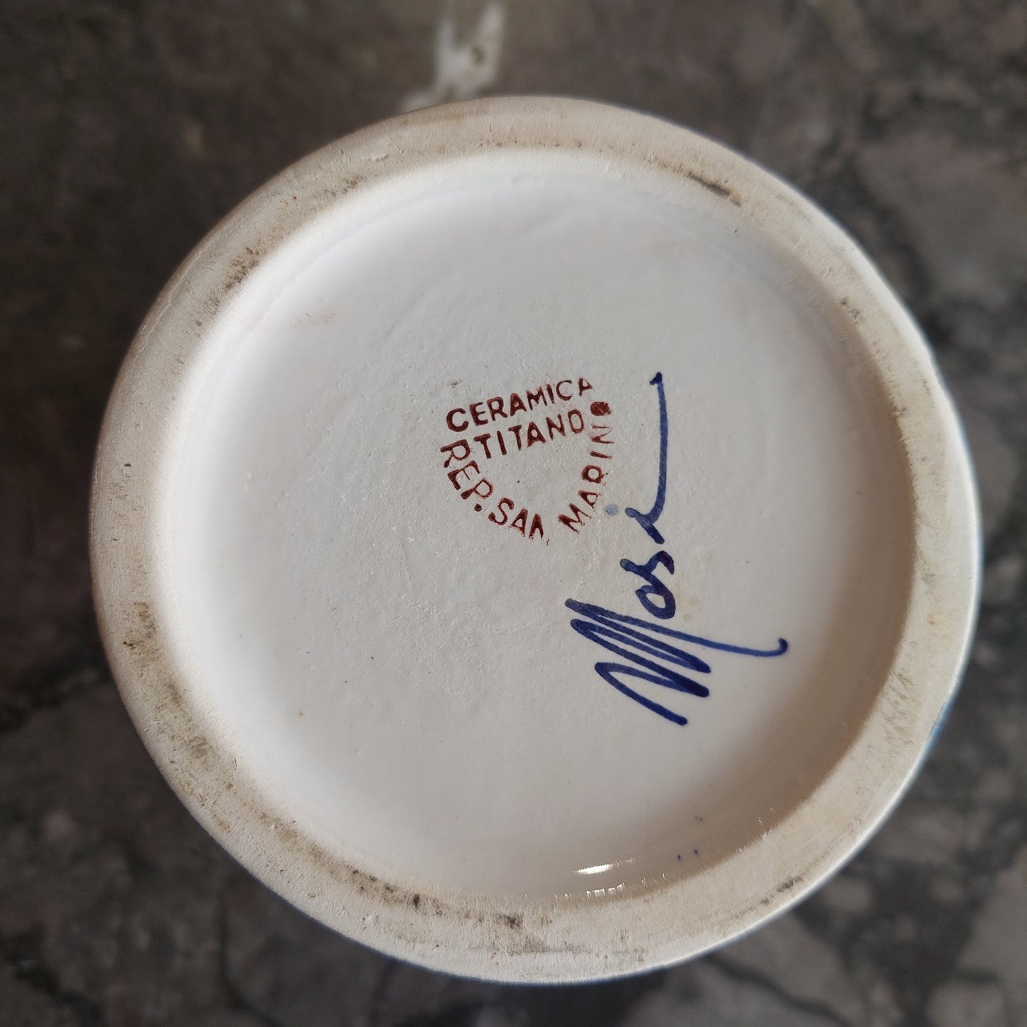 Barattolo Ceramica Amarena Fabbri Bologna Vintage