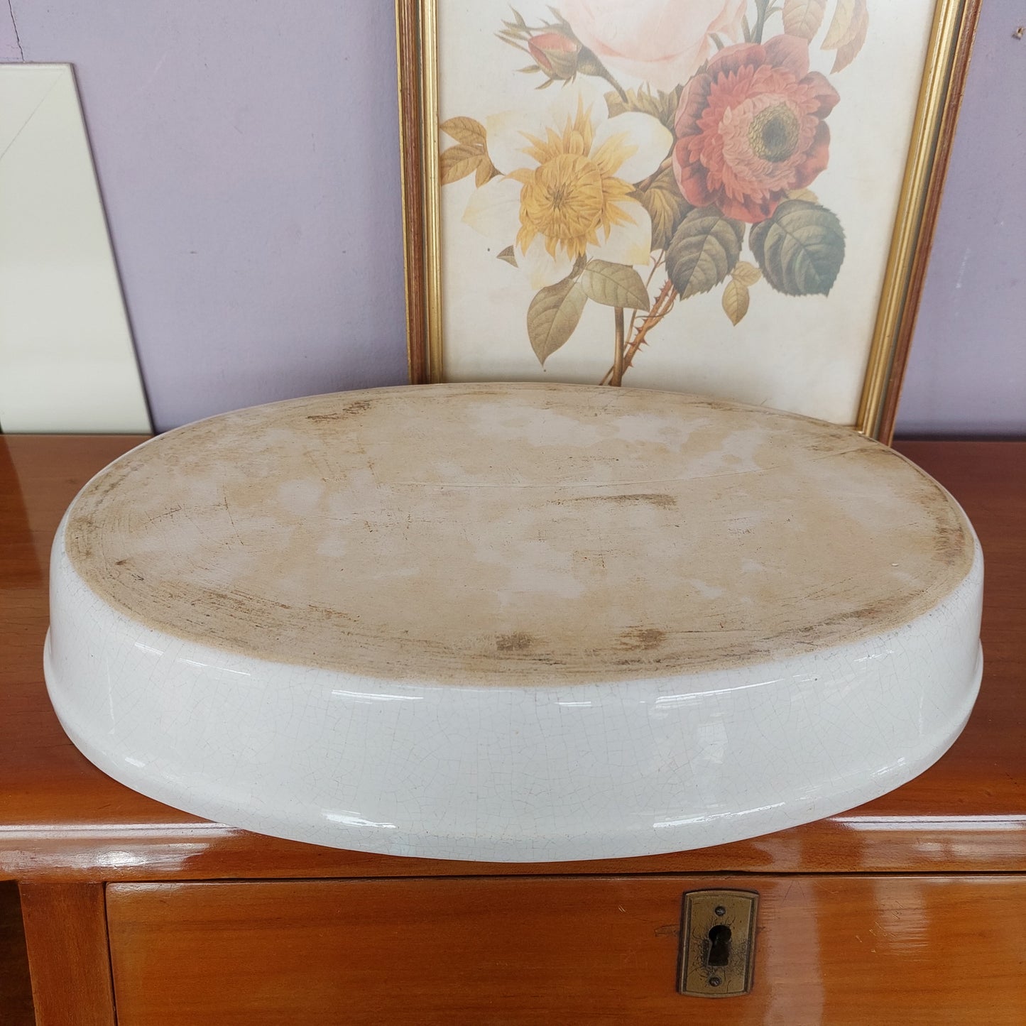Pirofila Ovale Ceramica Dec Olive Cm34x21x6h