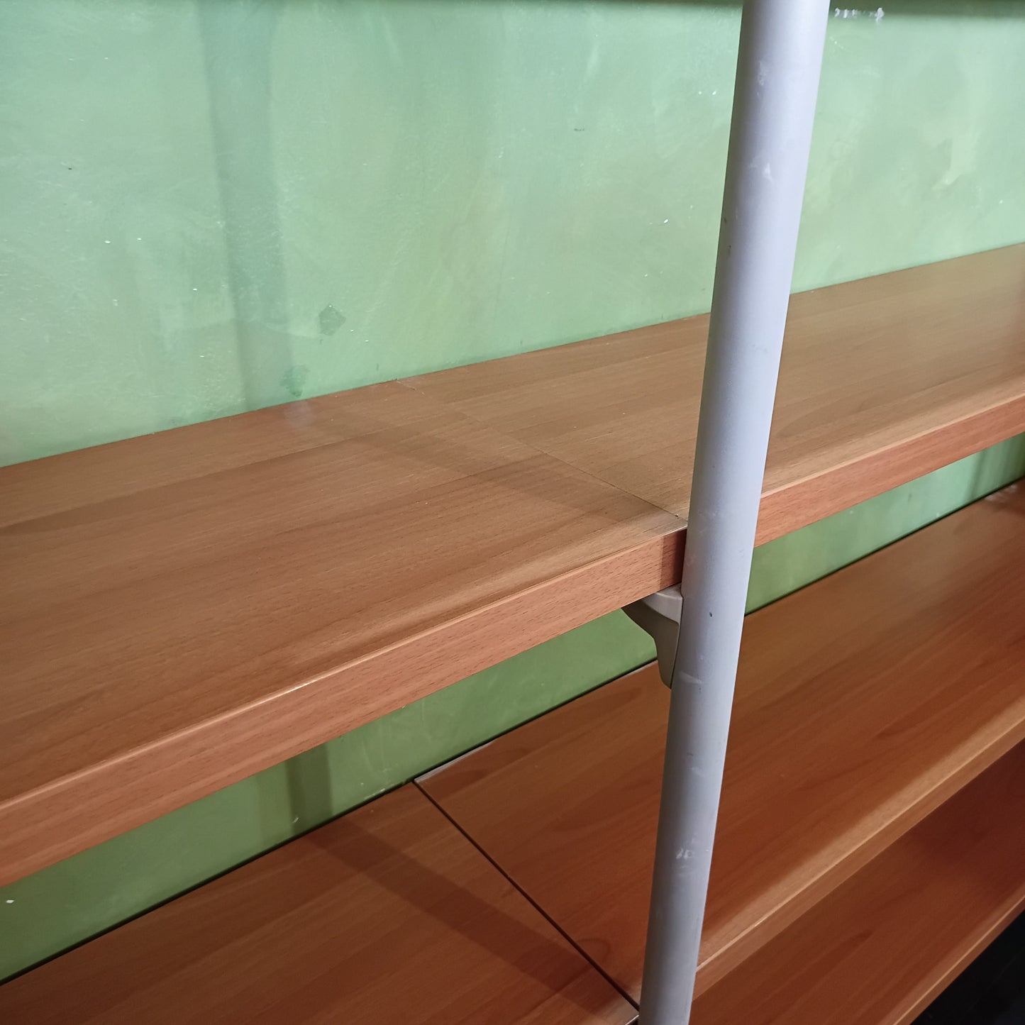 Libreria A Giorno Metallo/faggio 10/r Cm240x35x220h