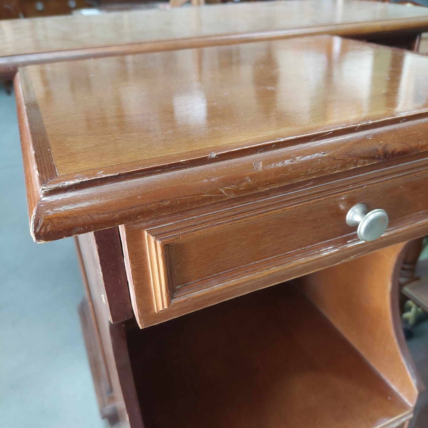 Comodino Legno 1s 1c Cm40x32x87h