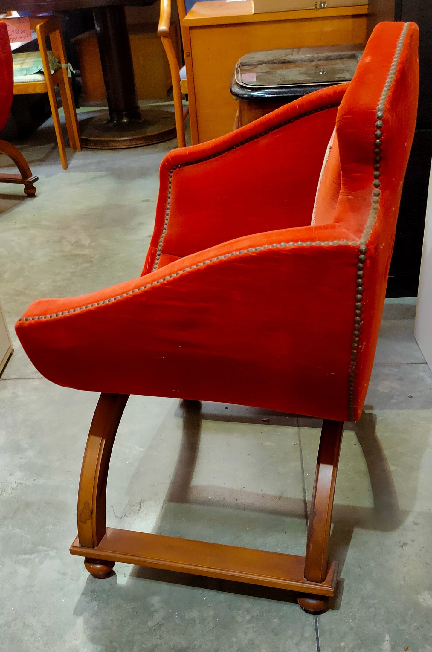 Poltroncina * St. Savonarola Velluto Arancio