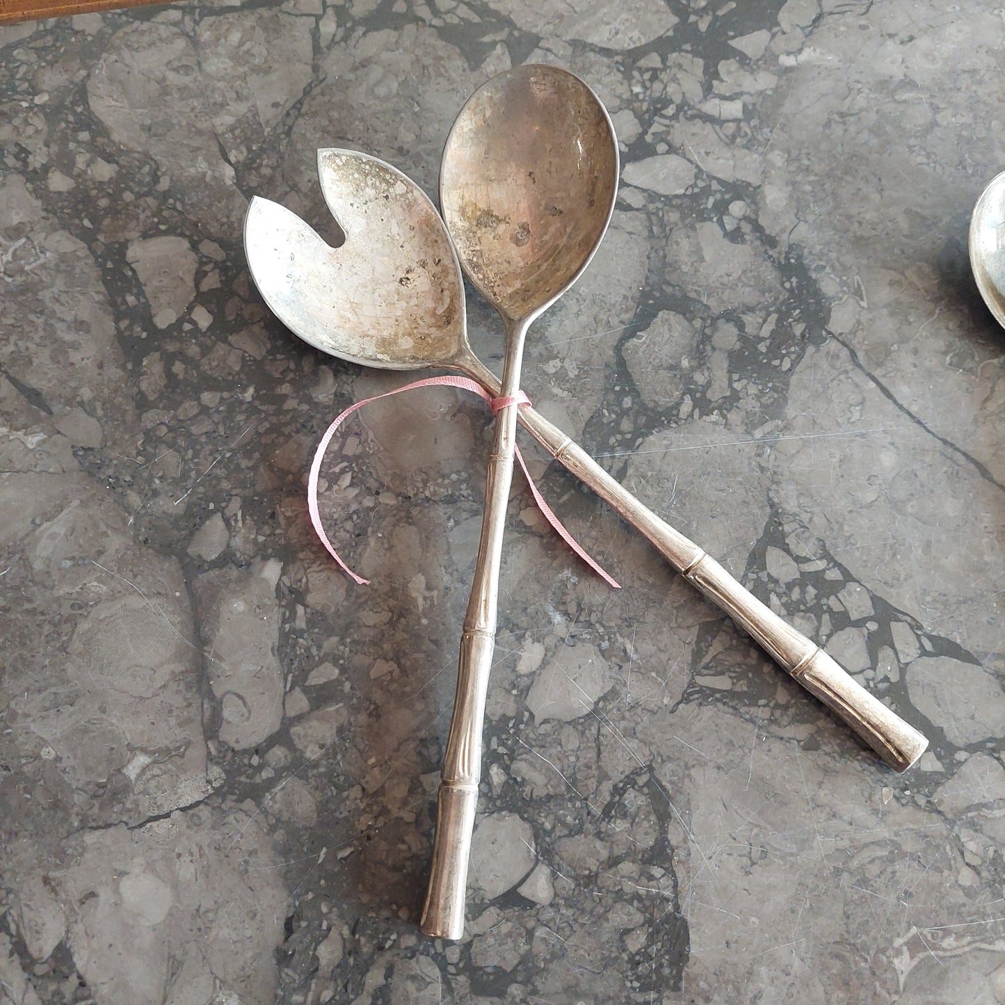 Set/2 Posate Da Portata Silverplated