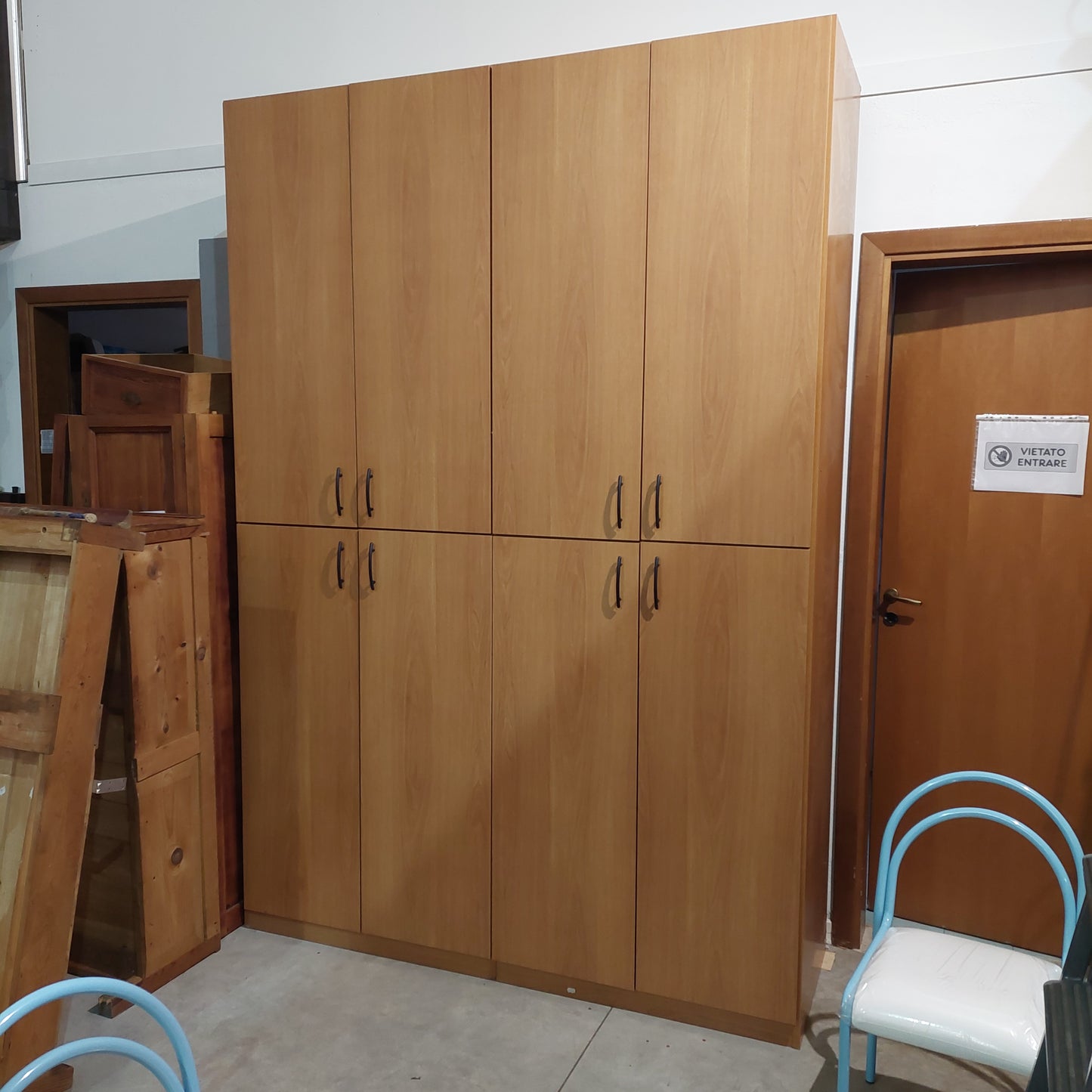 Armadio Noce 8 Ante Cm176x58x255h