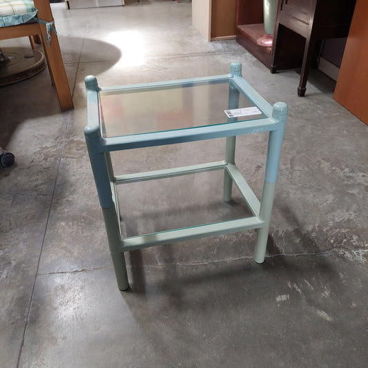 Tavolinetto 2 Ripiani Vetro Cm40x30x45