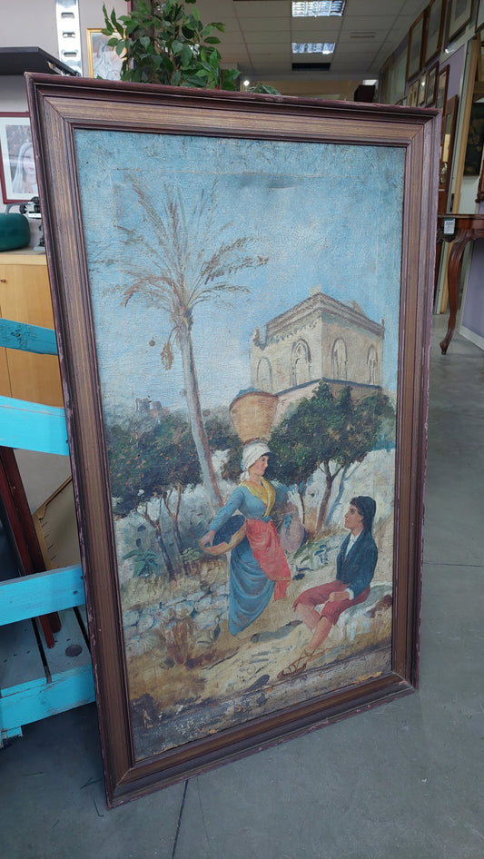 Quadro* Antico Fanciulli Siciliani Cm63,5x108