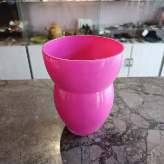 Vaso * Vetro Fucsia Stile Murano D13,5x18
