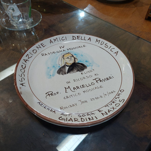 Piatto Associazione Amici Della Musica Ceramica D27