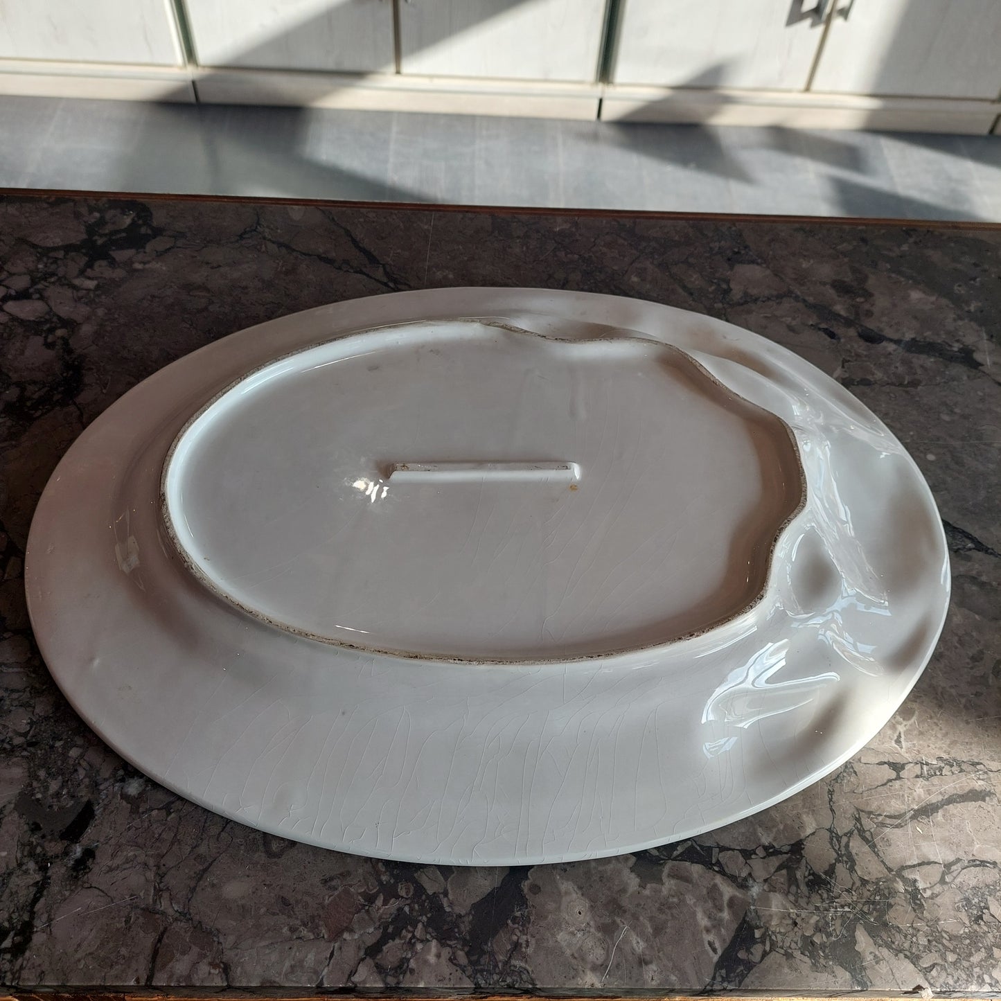 Vassoio Ovale Ceramica Bassano Dec Aragosta Cm46x32